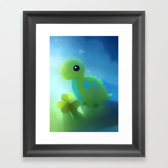 bronto dino Framed Art Print