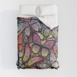 butterflies aflutter colorful version Comforter