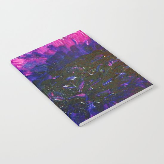 VACANCY - LIMITLESS Bold Eggplant Plum Purple Abstract Acrylic Painting Floral Macro Colorful Void Notebook