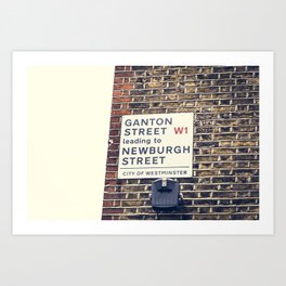 London street sign Art Print