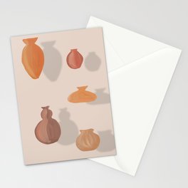 Floating clay vases Stationery Card