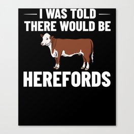 Hereford Cow Cattle Bull Beef Farm Canvas Print
