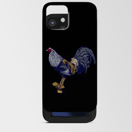 Farm Rooster Vintage Illustration iPhone Card Case