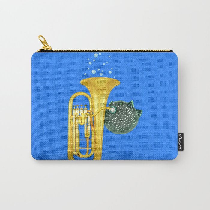 Puffer Fish Playing Tuba Carry-All Pouch