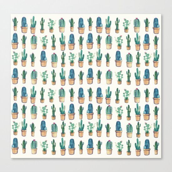 cactus water color !! Canvas Print