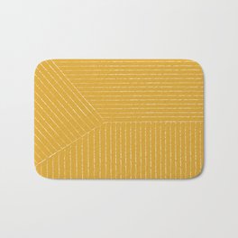Lines (Mustard Yellow) Badematte | Boho, Curated, Abstract, Summersunhomeart, Lineart, Minimalist, Christmas, Pattern, Geometric, Minimal 