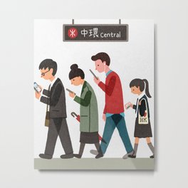 Central Station, Hong Kong Metal Print