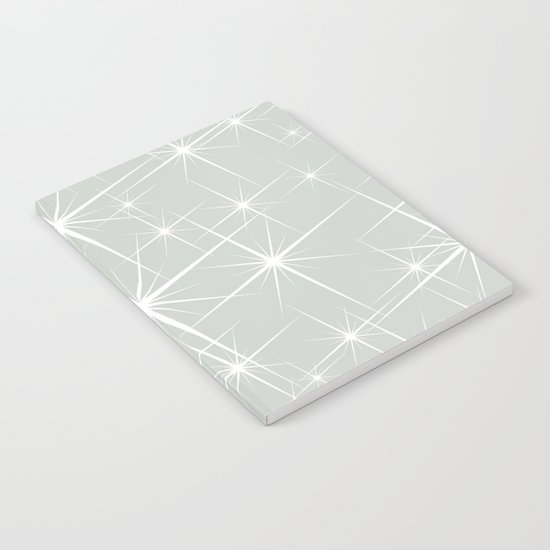 Gray Grey Glitters Sea Salt Notebook