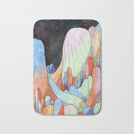 coral Mountains Bath Mat