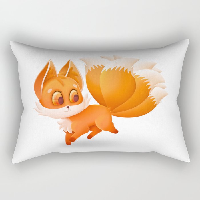 Kitsune The Nine Tailed Fox Rectangular Pillow