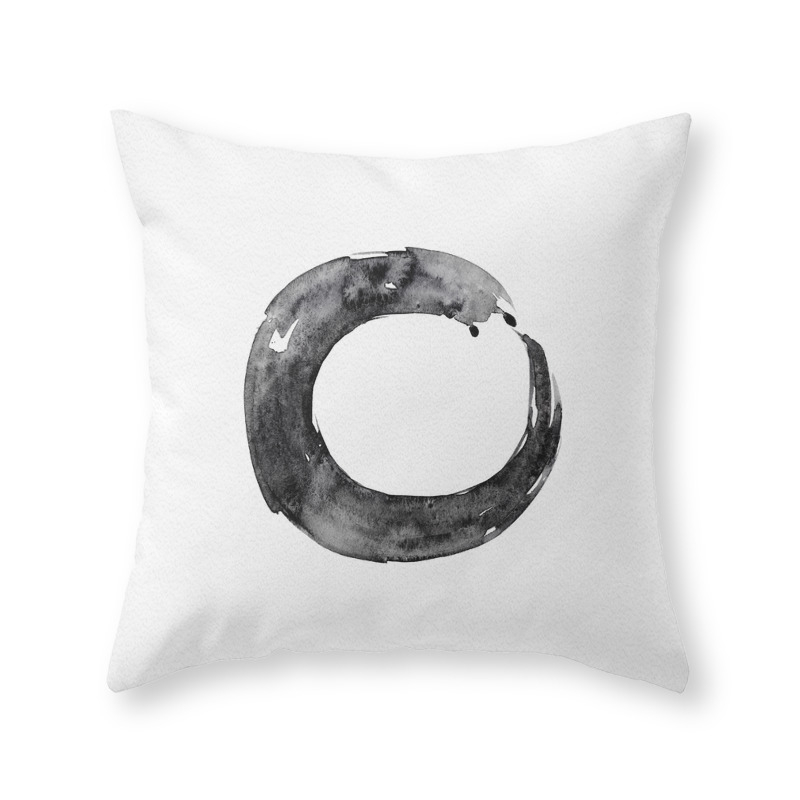 Enso Serenity No.12D by Kathy Morton Stanion Throw Pillow by kathymortonstanion