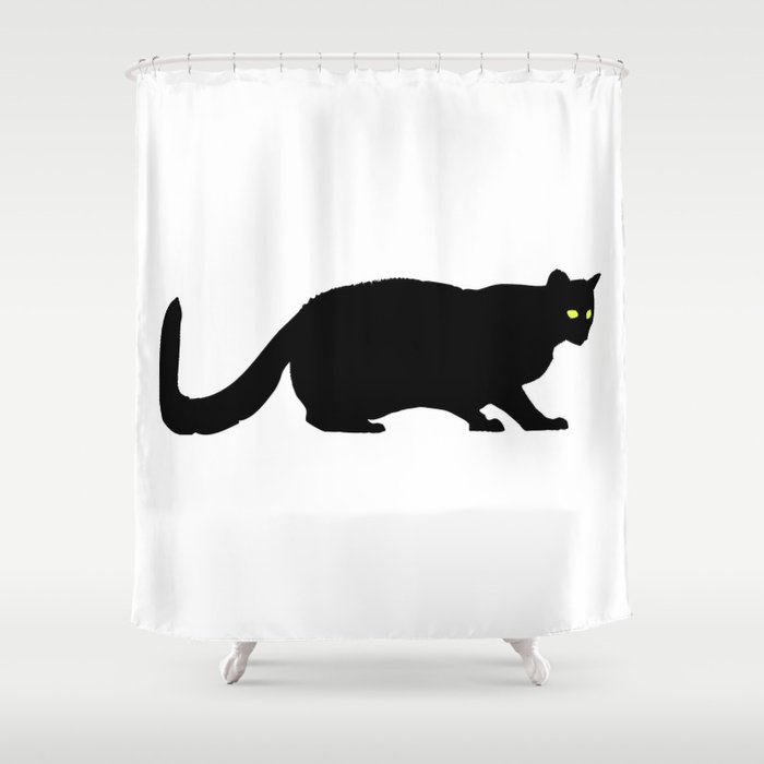 Black Cat Shower Curtain By Homestead Society6