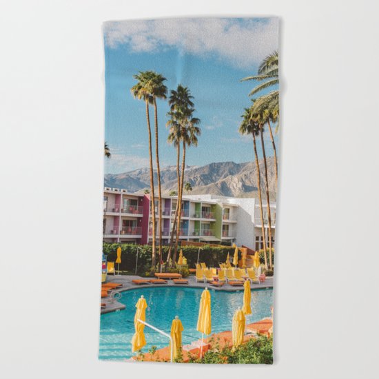 Palm Springs Saguaro Beach Towel
