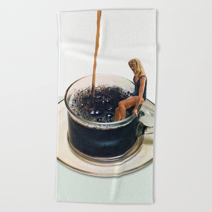 COFFEE by Beth Hoeckel Beach Towel