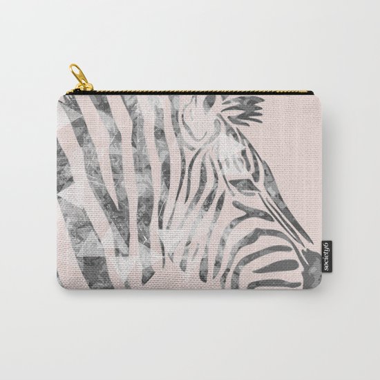 Black and pink zebra Carry-All Pouch