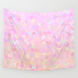 Pink Sparkling Fantasy Terrazzo Wall Tapestry