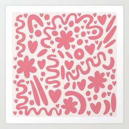 Coral Confetti Art Print