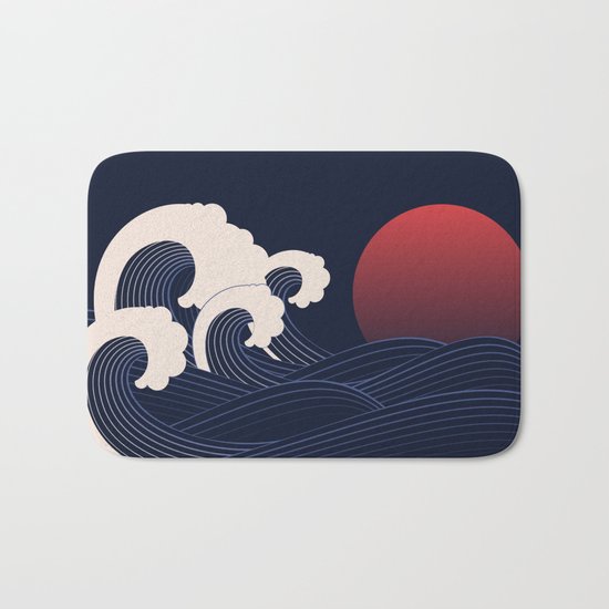 Japanese Sunset Bath Mat