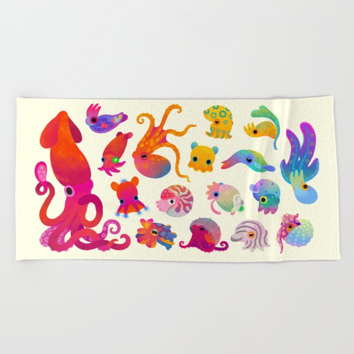 Cephalopod - pastel Beach Towel