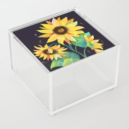 Colorfull sunflower illustration Acrylic Box