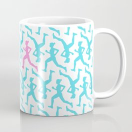 Running Girl Pastel Pattern Coffee Mug