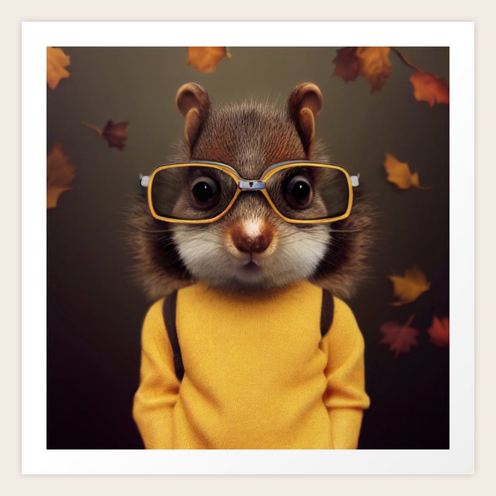 Squirrel wearing online glasses
