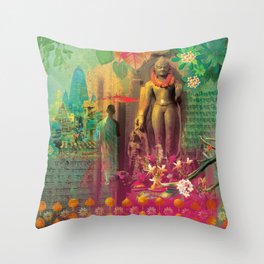 NIRVANA UNDER THE BODHI TREE-BIHAR SERIES Throw Pillow