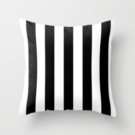 Vertical Black and White Stripes - Lowest Priced Throw Pillow
