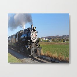 Steam Locomotive Metal Print