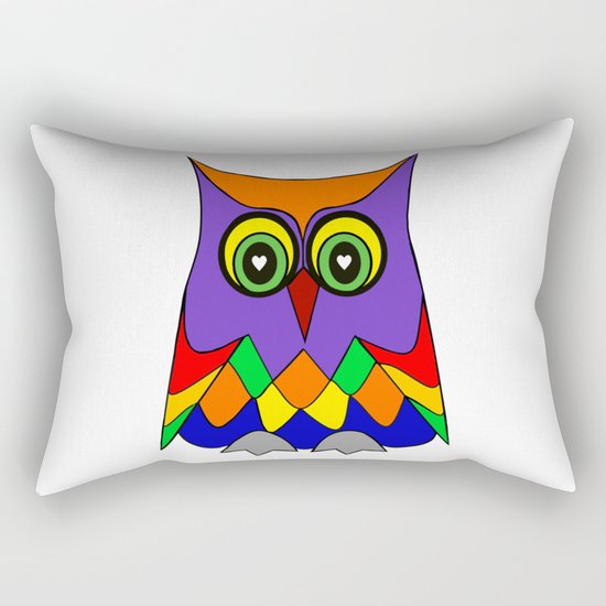 I Love Owls Rectangular Pillow