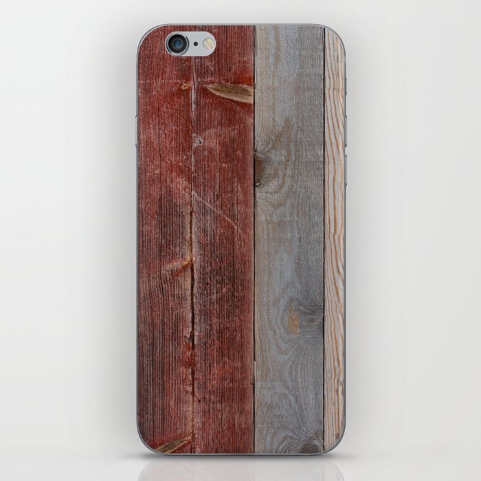 Decorative wood wall iPhone Skin