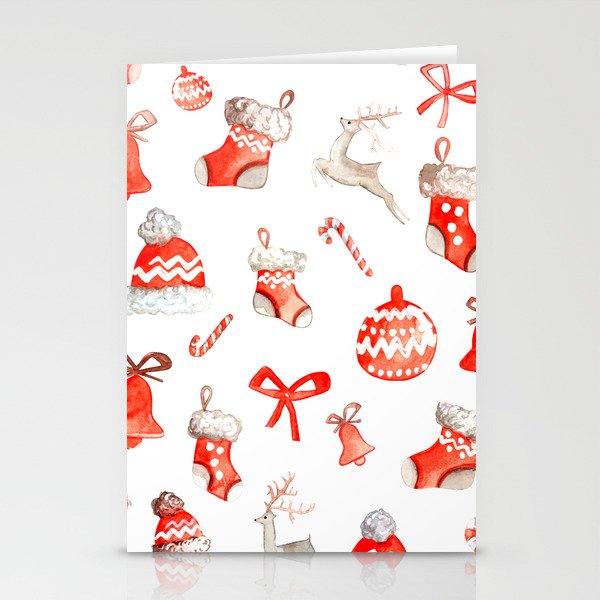 Christmas and New Year holidays. Pattern. Great amazing Christmas set. Stationery Cards