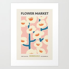 Flower Market Honolulu Art Print