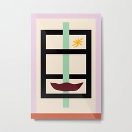 ARCHITECTURE PORTRAIT Metal Print | Face, Architecture, Grid, Abstract, Structured, Structure, Curated, Colourful, Pastel, Rectangle 