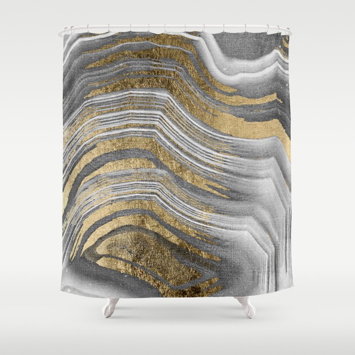 Abstract paint modern Shower Curtain