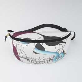Pirate skull with light blue snake and dagger Fanny Pack