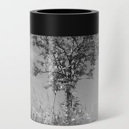 Summer Rowan Tree in Rough Monochrome Can Cooler