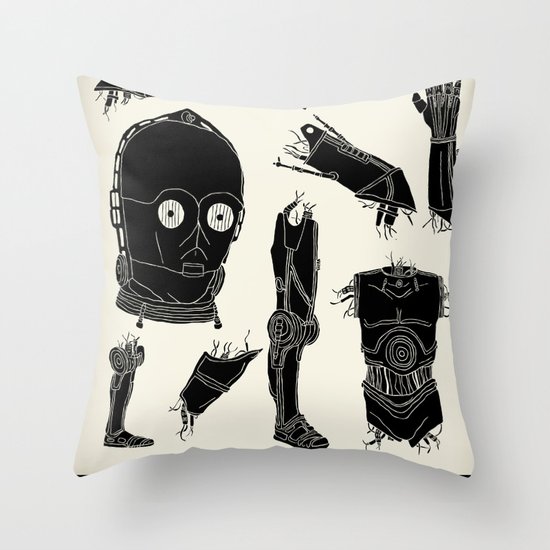 Decommissioned: C-3P0 Throw Pillow