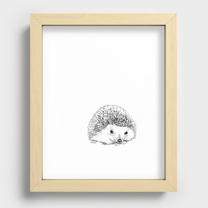 Little Hedgehog Recessed Framed Print