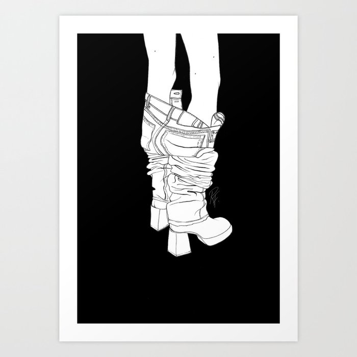 Pants Off Friday Black Art Print