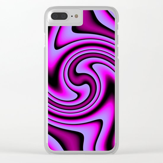 Cosmic Purple Swirls Clear iPhone Case