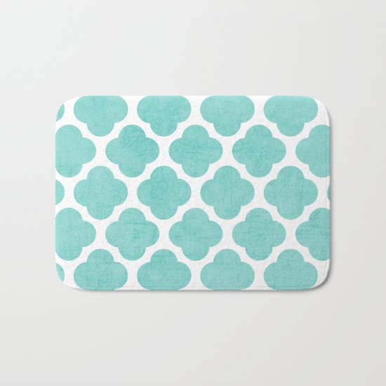 teal clover Bath Mat