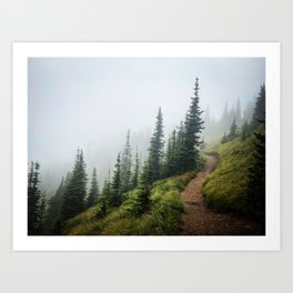 Misty Mountain Trail Art Print