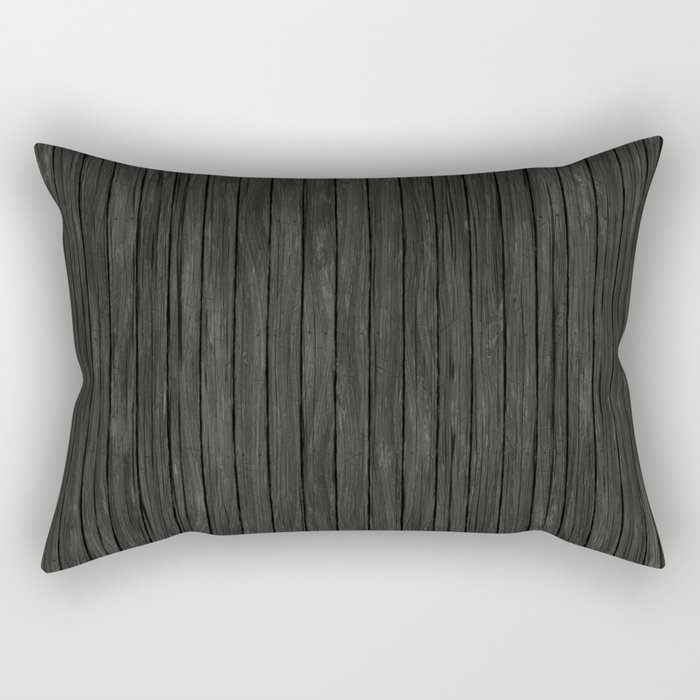 Dark grey wooden surface Rectangular Pillow