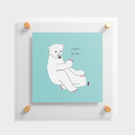 Classy Claws Polar Bear Floating Acrylic Print