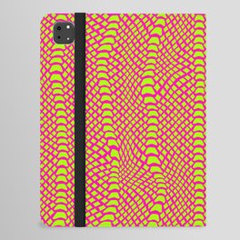 Neon Green Pink Snake Skin Pattern iPad Folio Case