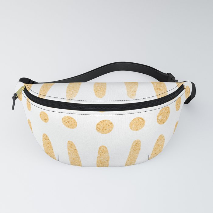 Gold yellow line pattern Fanny Pack