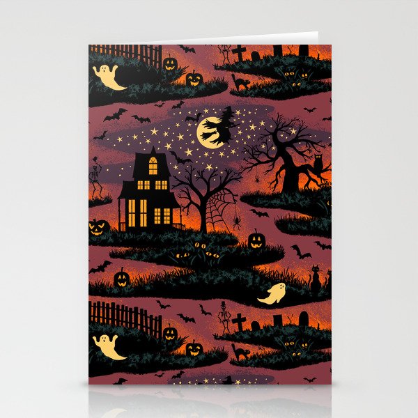 Halloween Night - Bonfire Glow Stationery Cards