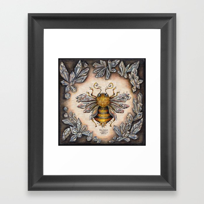 Crystal bumblebee Framed Art Print