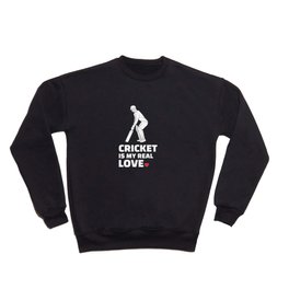 I love cricket Stylish cricket silhouette design for all cricket lovers. Crewneck Sweatshirt